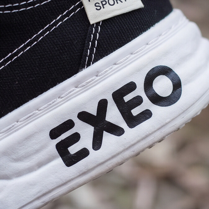 CanvaLift – Plateau-Sneaker mit gestickten Label-Details