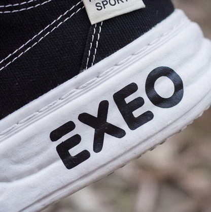 CanvaLift – Plateau-Sneaker mit gestickten Label-Details