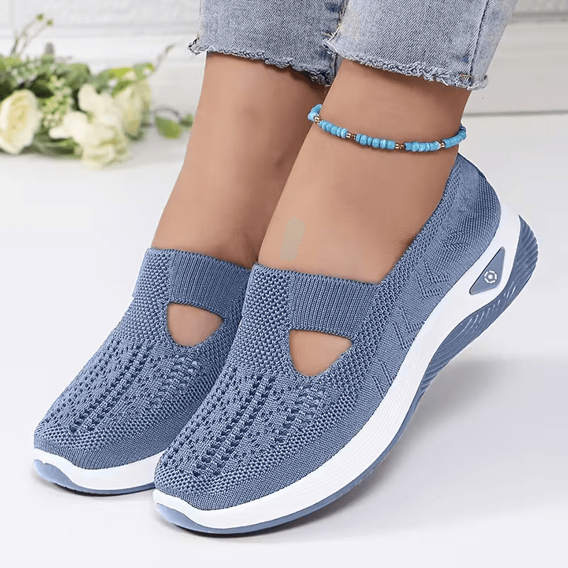Pebble — Zapatillas sin cordones para caminar con suela curvada