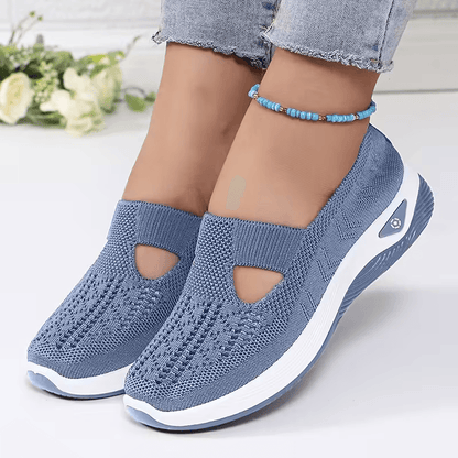 Pebble — Zapatillas sin cordones para caminar con suela curvada