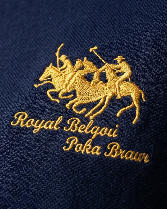 Belgavi — Polo bordado con ribete en contraste