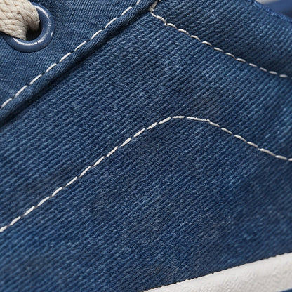 Retroglide — Canvas-Court-Sneaker mit grafischer Sohle