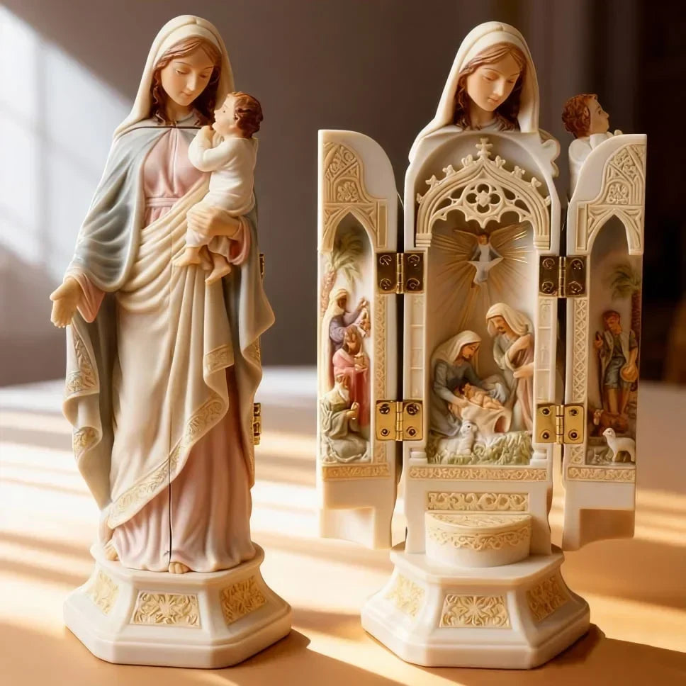 Nacimiento celestial - Tríptico de la Natividad renacentista