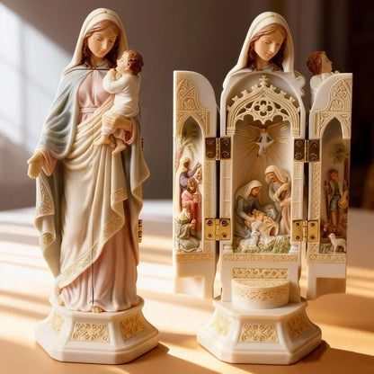 Nacimiento celestial - Tríptico de la Natividad renacentista