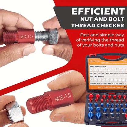 ScrewSense – Juego de inspección de roscas de aleación de 44 piezas