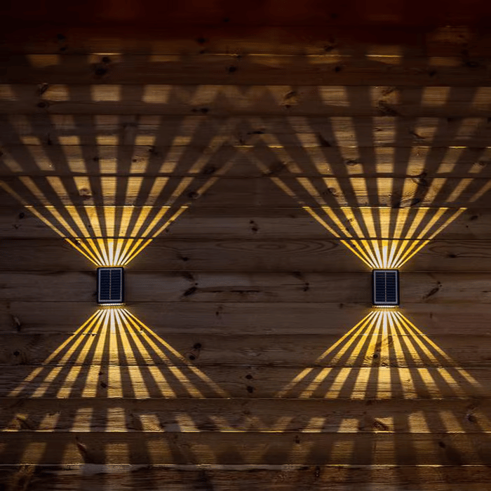 BrightRay – Solar-Wandleuchten für den Außenbereich, 4 LEDs