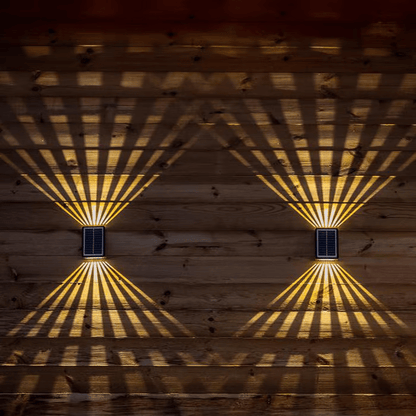 BrightRay – Solar-Wandleuchten für den Außenbereich, 4 LEDs