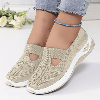 Pebble — Zapatillas sin cordones para caminar con suela curvada