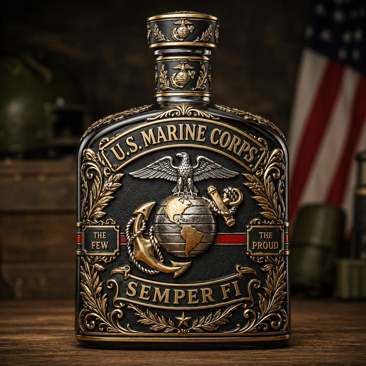 BattleGlory – Botella de colección del Cuerpo de Marines de los EE. UU.