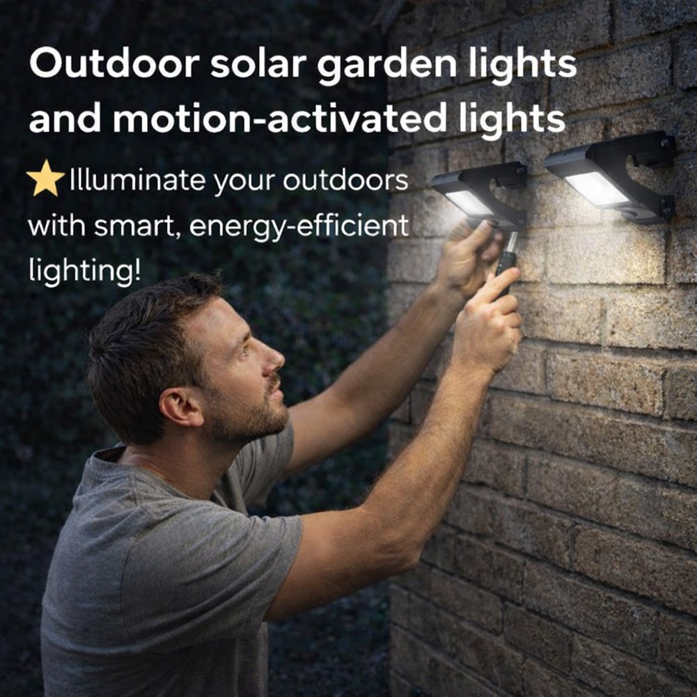 SunSense - Luces solares automáticas con sensor de movimiento para jardín