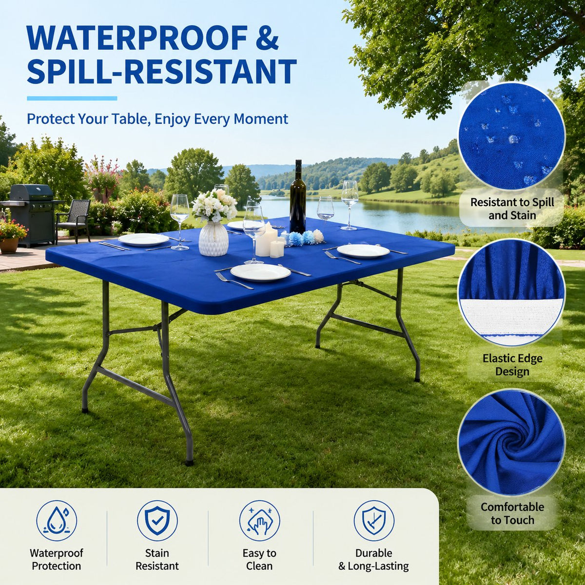 PicnicShield – Protector de Mesa de Ajuste Elástico