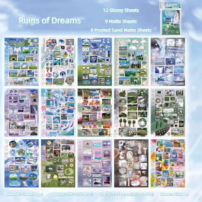 AuraDream – Surreales ästhetisches Sticker-Kunstbuch