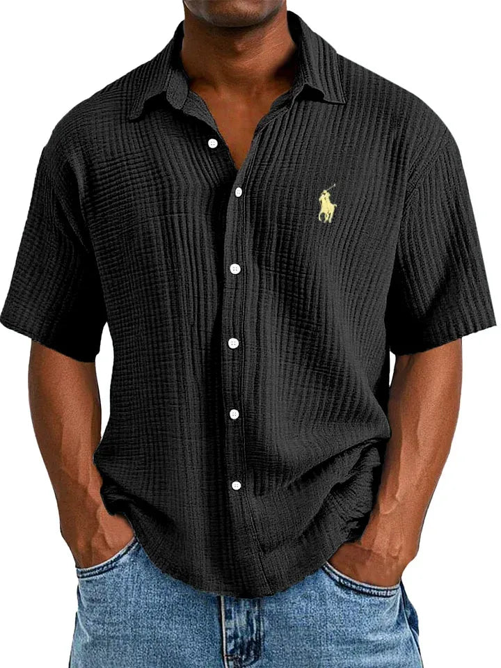 UrbanLoom – Camisa de manga corta con textura y corte relajado