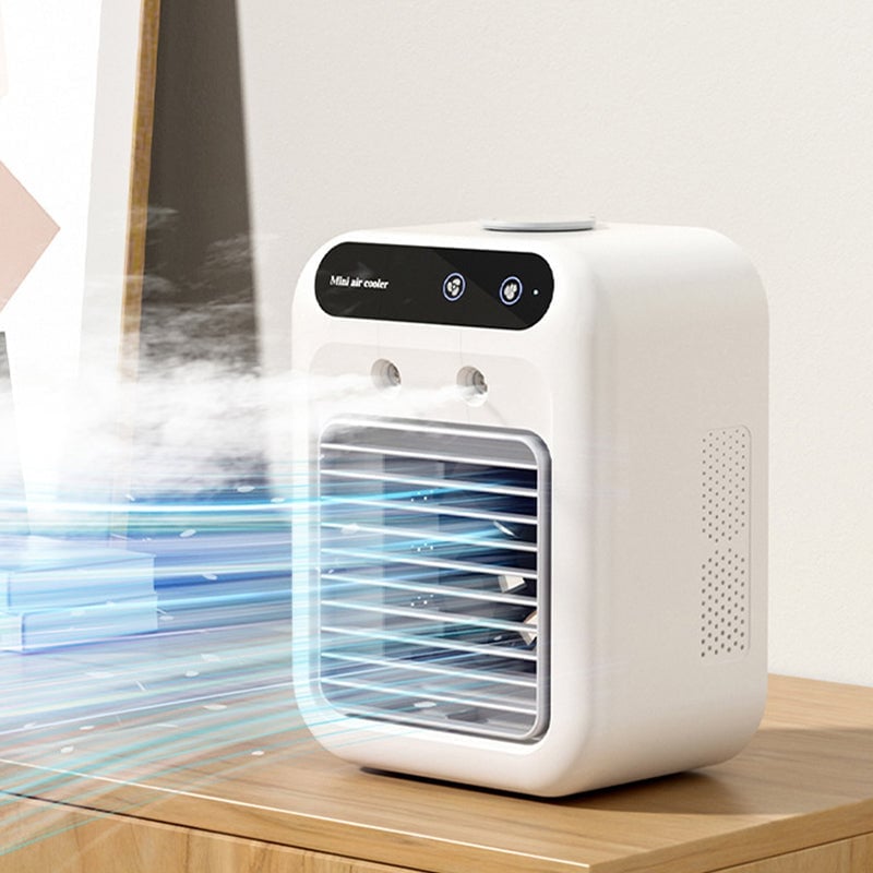 BreezeMist – Mini Ventilador Rociador Refrigerante