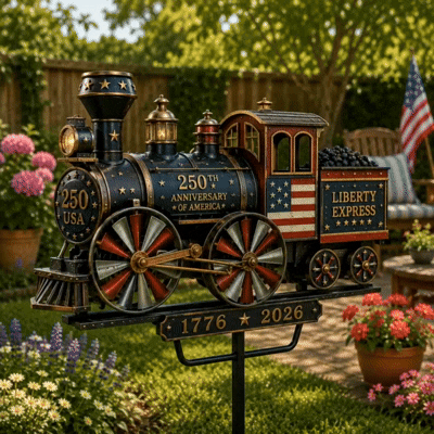 AmericanLegacy – Decoración Vintage de Jardín Tren de Viento