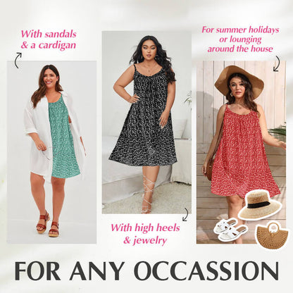 BloomMuse – Florales Sommerkleid mit Spaghettiträgern
