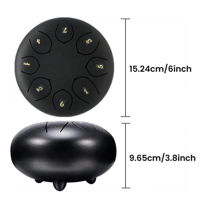 NatureBeat – Tambor de lluvia de acero para exteriores con púas para dedos