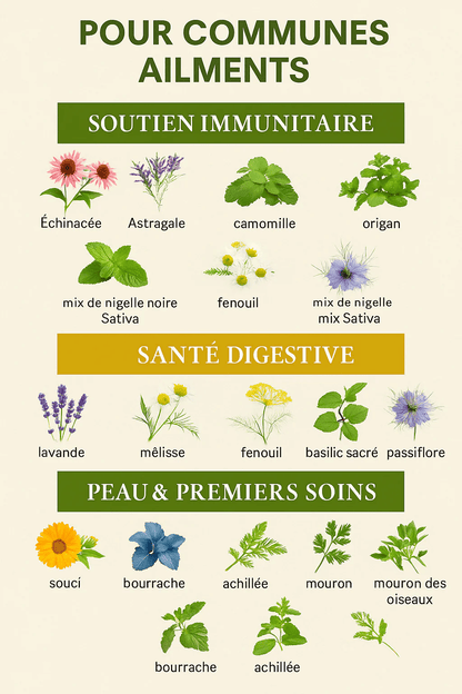 🌿El Cofre de Semillas del Boticario Ancestral: 40 Variedades de Semillas de Hierbas Medicinales 🌱