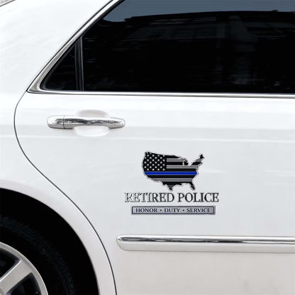 BlueShield – Metall-Autoemblem für pensionierte Polizisten