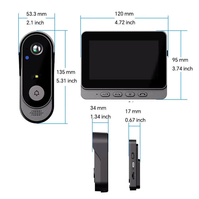 DoorGuard Pro – Intelligente Video-Türsprechanlage mit Türspion
