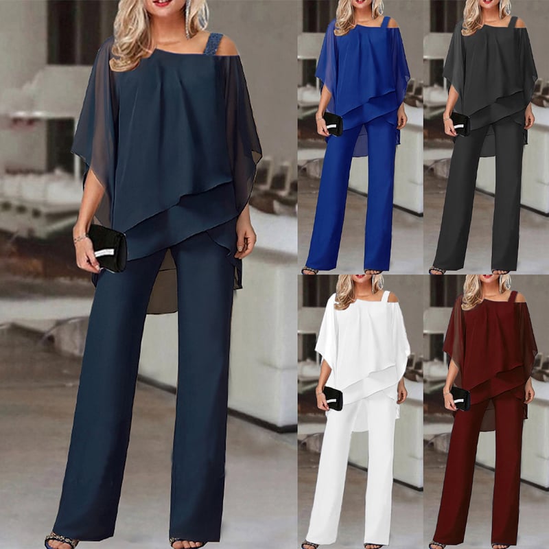 PureLuxe – Conjunto de gasa superpuesta para mujer