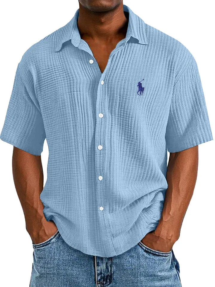 UrbanLoom – Camisa de manga corta con textura y corte relajado