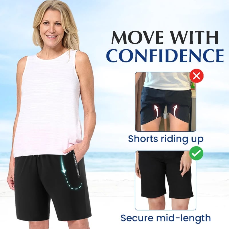 CoolStride – Atmungsaktive Eisseiden-Stretchshorts