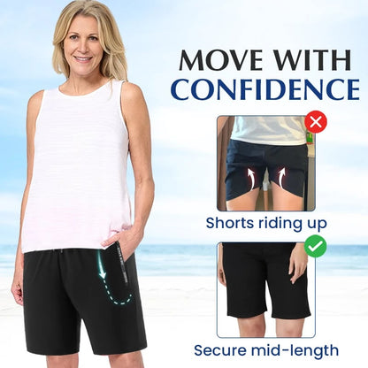 CoolStride – Atmungsaktive Eisseiden-Stretchshorts
