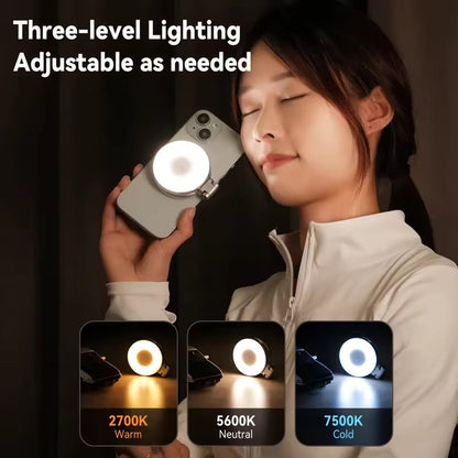 BrightAura – Aro de luz con espejo para selfies