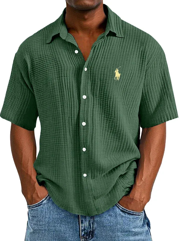 UrbanLoom – Camisa de manga corta con textura y corte relajado