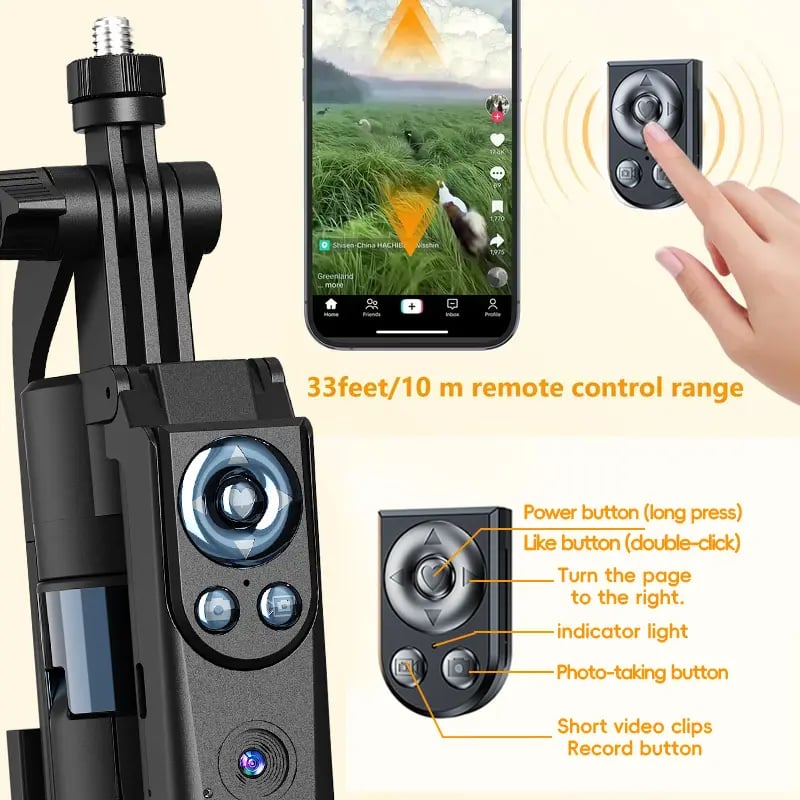 TrackPro – Trípode para selfie con seguimiento facial automático de 360°