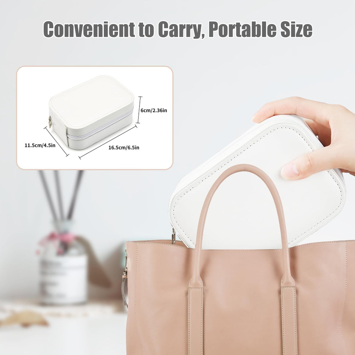 LuxeReflect – Espejo de Maquillaje Portátil para Viaje