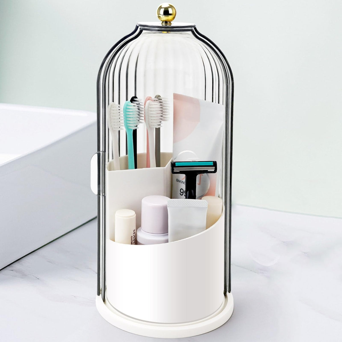 BrushNest – Zahnbürsten-Organizer mit Schiebedeckel
