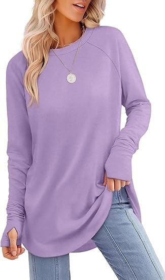 VeloraFit – Tunika mit Daumenlöchern und abgerundetem Saum