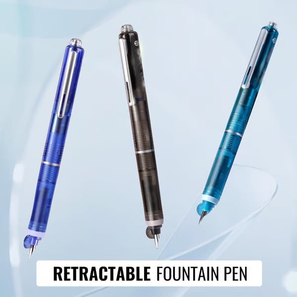InkGlide – Einziehbares Füllhalter-Set mit feiner Feder
