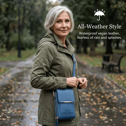VistaPouch – Cartera bandolera para mujer con pantalla táctil, sencilla y elegante