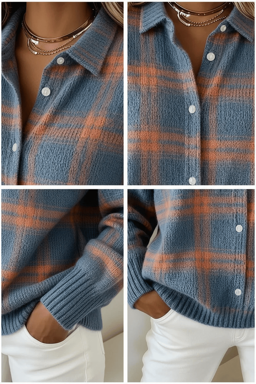 ChicWeave – Cardigan mit Karokragen