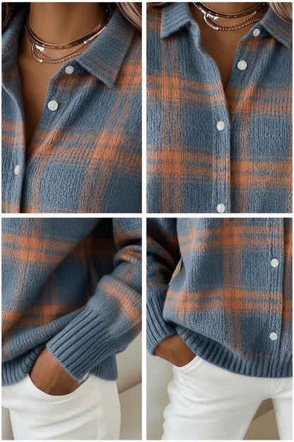 ChicWeave – Cardigan mit Karokragen