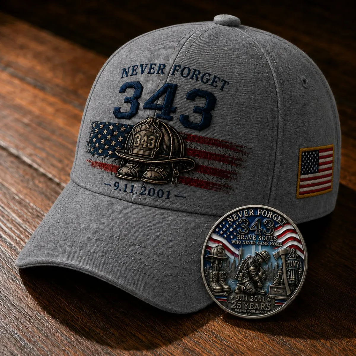 ValorMark – Gorra conmemorativa premium 343 Memorial Legacy