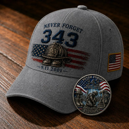 ValorMark – Gorra conmemorativa premium 343 Memorial Legacy