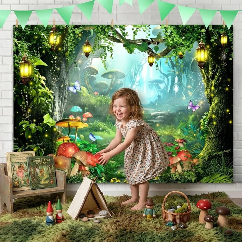 GardenCharm – Fondo de fiesta con celosía Woodland