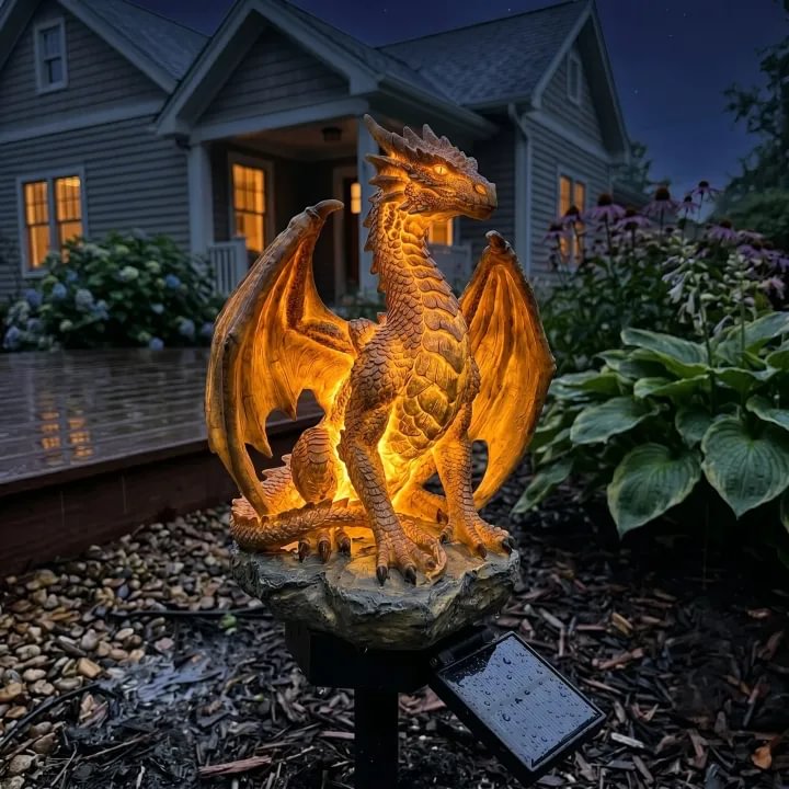 TitanFlame – LED-Solar-Monster-Gartenleuchte