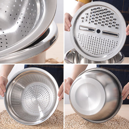 GrateCraft | 3-in-1 Edelstahl-Reibeschüssel