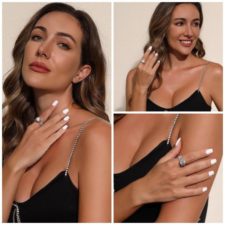 RomaBrilliance – Elegante Anillo de Moissanita de 5 Quilates