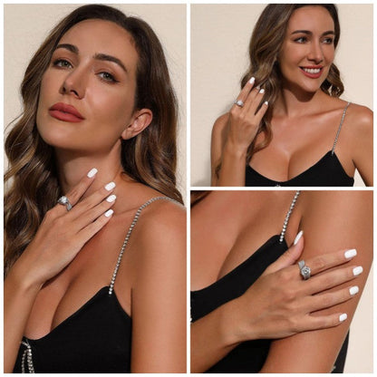 RomaBrilliance – Elegante Anillo de Moissanita de 5 Quilates