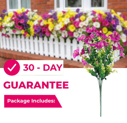 EverBloom – Flores de Petunia Artificiales Resistentes a los Rayos UV