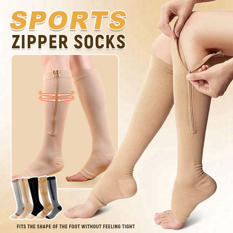 ZipFit – Calcetines de compresión deportivos con cremallera