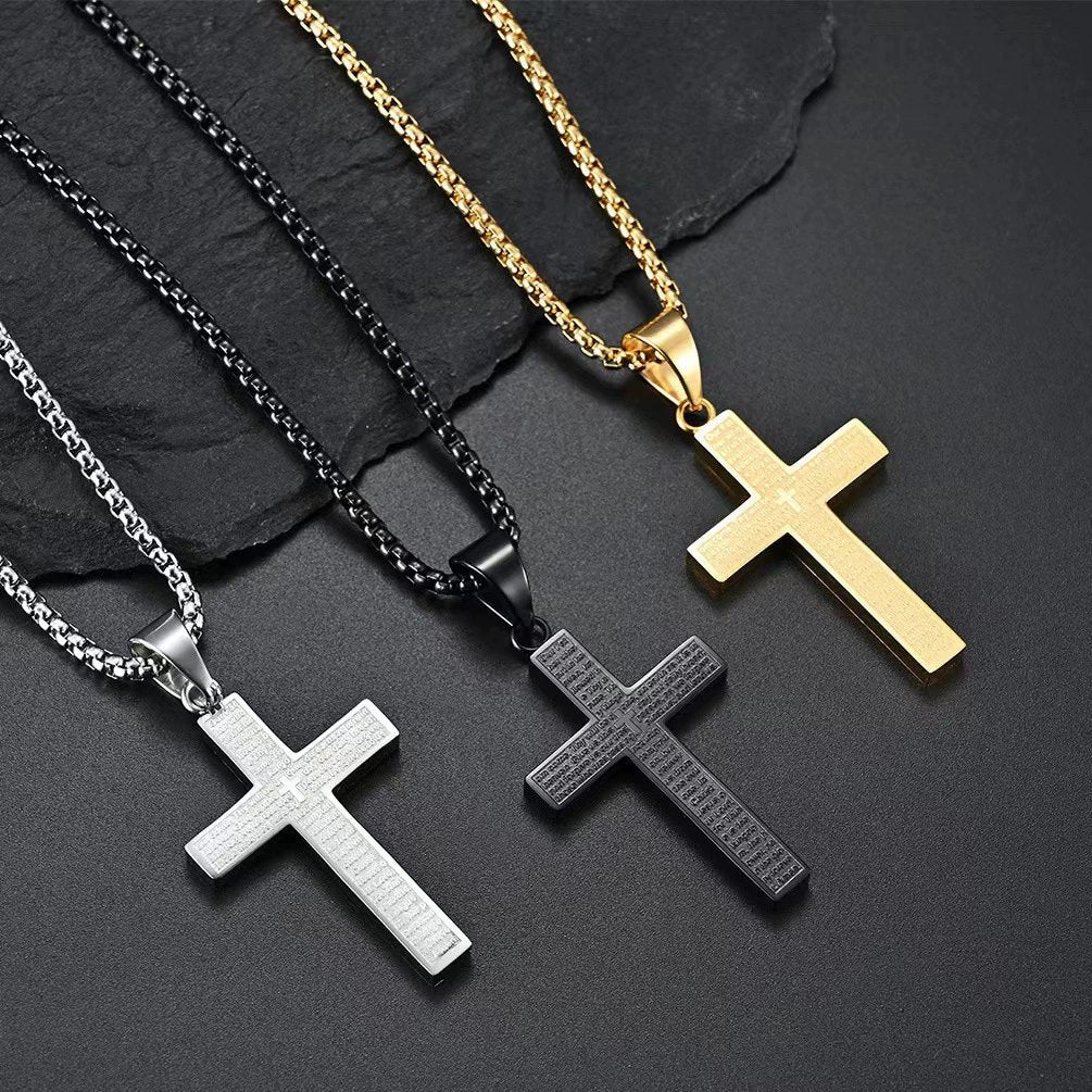 FaithScript – Collar con crucifijo "El Padrenuestro"