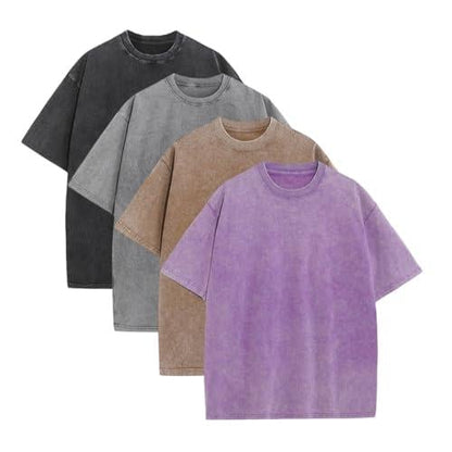 Oversoul – Camisetas desgastadas de corte holgado