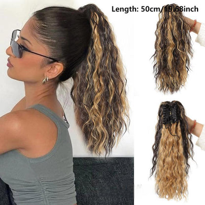 SilkiPony – Extensión de Cola de Caballo de Cabello Natural